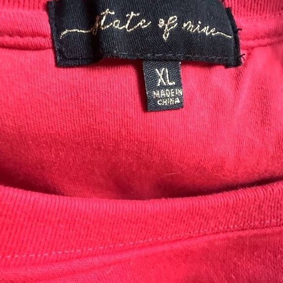 STATE OF MINE Women’s XL Holiday Sweatshirt Red Cocktails Sequins NWT Christmas - Picture 5 of 10